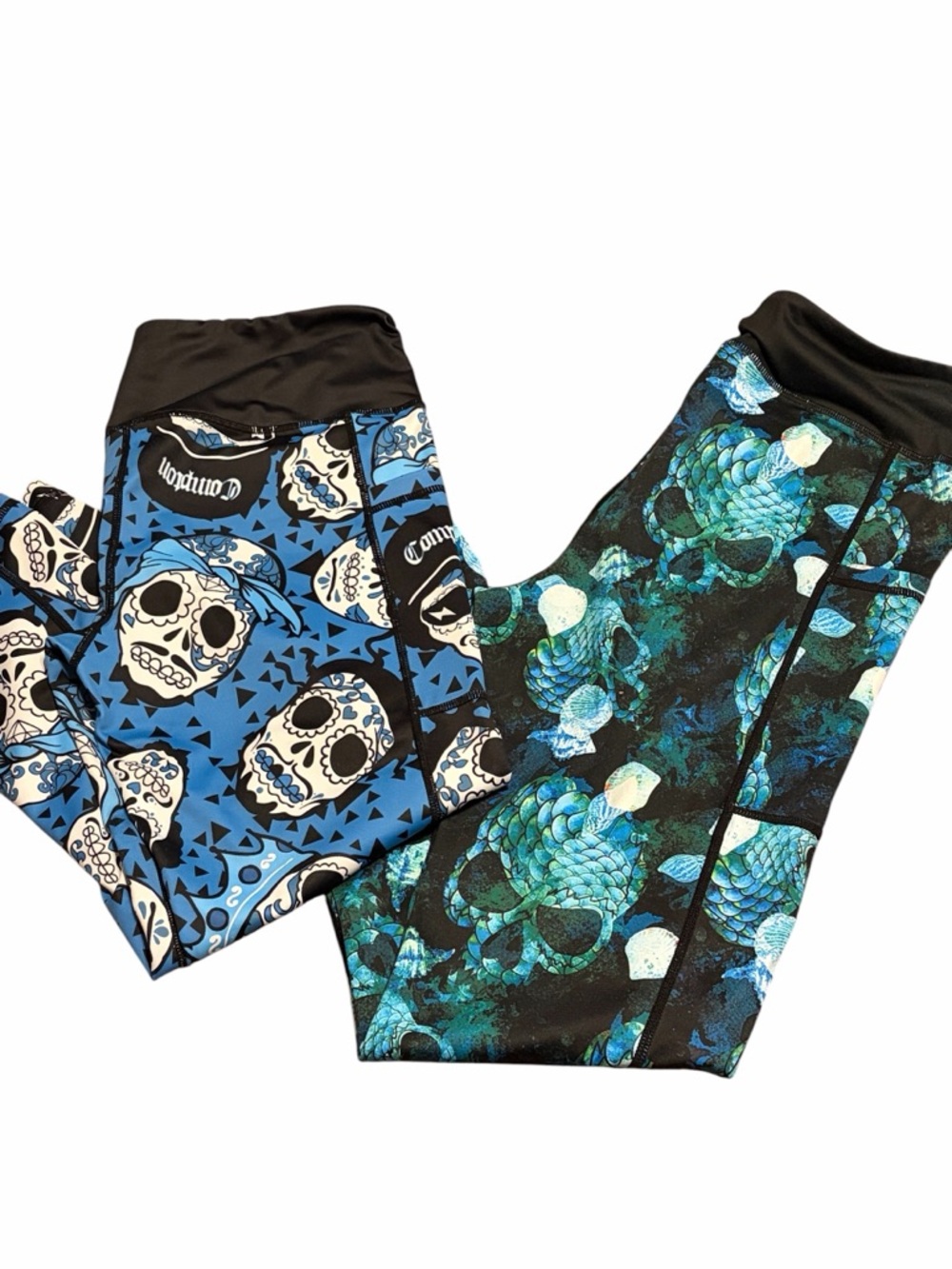 Constantly Varied Gear  Skull Cropped Leggings + ankle length leggings Size M